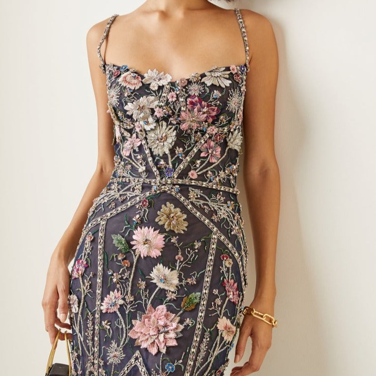 Embellished Tulle Gown Arabella Floral Tulle Gown