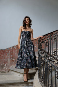 Black Lilibet Brocade