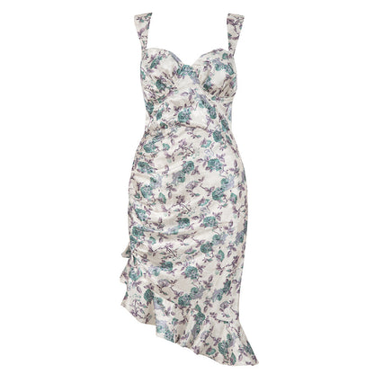 White Purple Vivienne Bodycon Mini Dress
