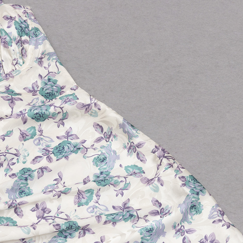White Purple Vivienne Bodycon Mini Dress
