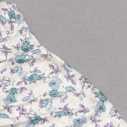 White Purple Vivienne Bodycon Mini Dress