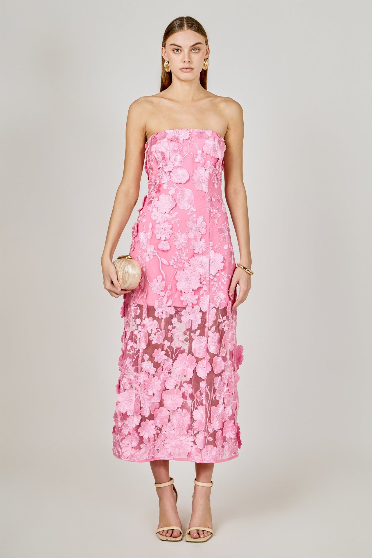 BUTTER Margot Floral Embroidered Maxi Dress