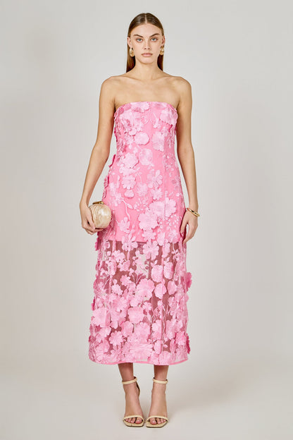 BUTTER Margot Floral Embroidered Maxi Dress