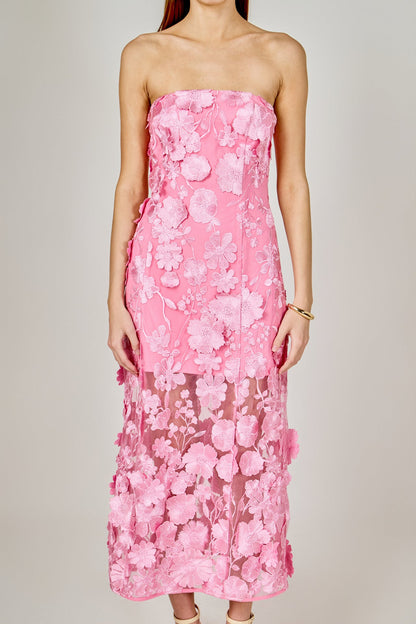 BUTTER Margot Floral Embroidered Maxi Dress