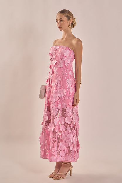 BUTTER Margot Floral Embroidered Maxi Dress
