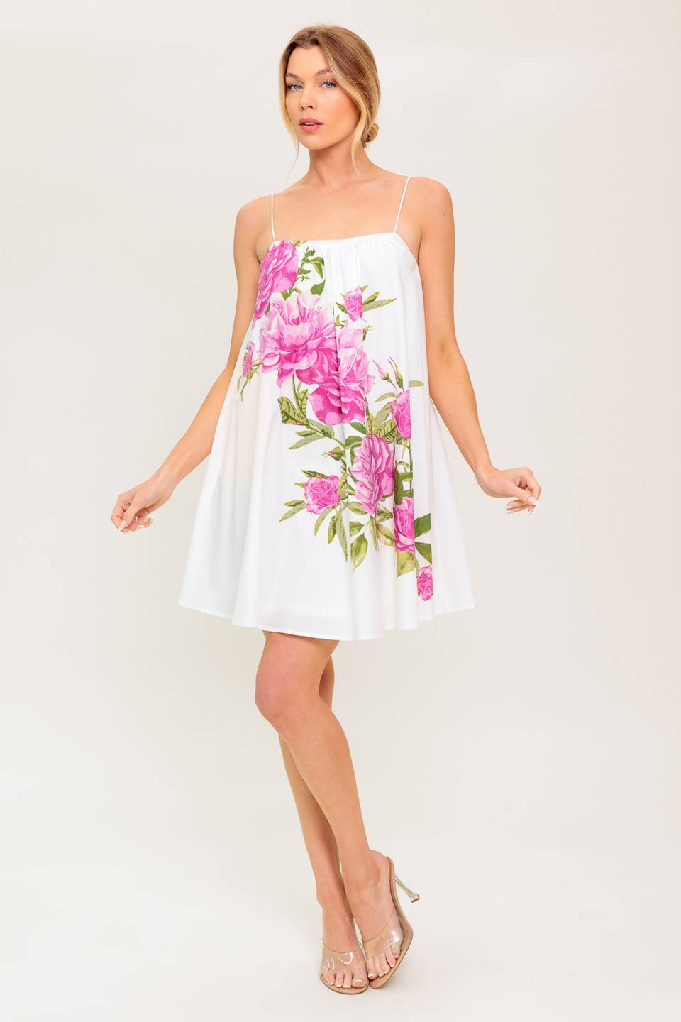 OFF WHITE Rosalie Floral Woven Mini Dress