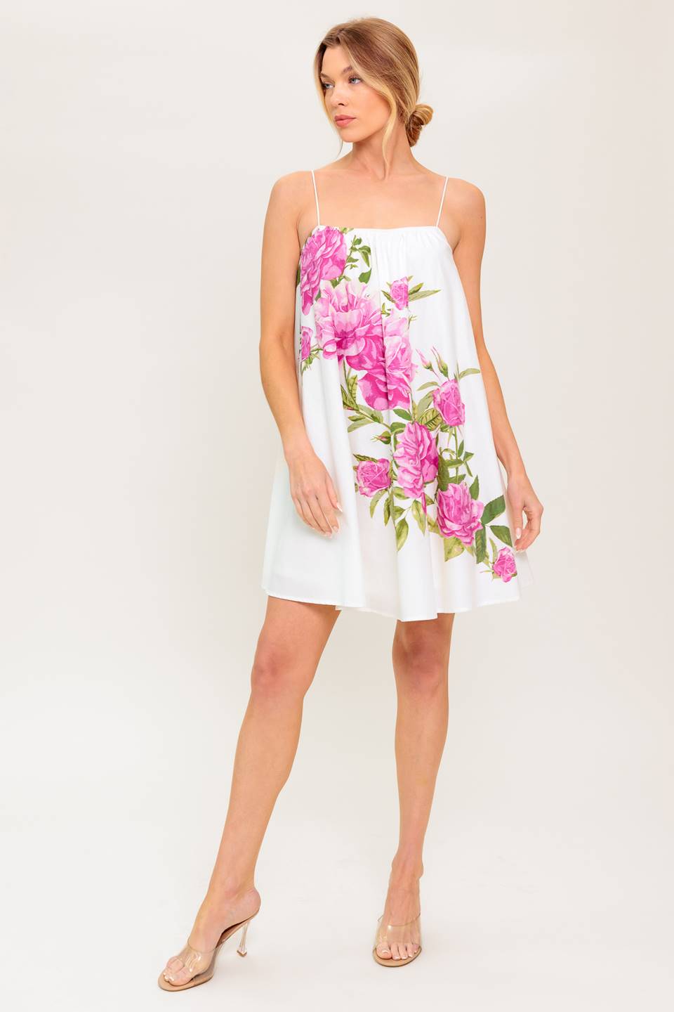 OFF WHITE Rosalie Floral Woven Mini Dress