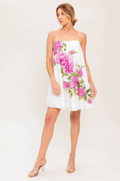 OFF WHITE Rosalie Floral Woven Mini Dress