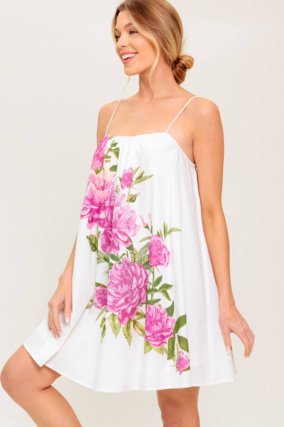 OFF WHITE Rosalie Floral Woven Mini Dress