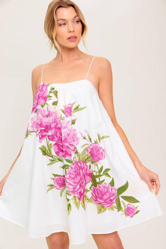 OFF WHITE Rosalie Floral Woven Mini Dress