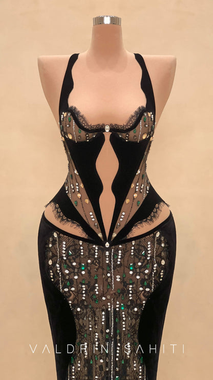 154 Margot Crepe Evening Dress