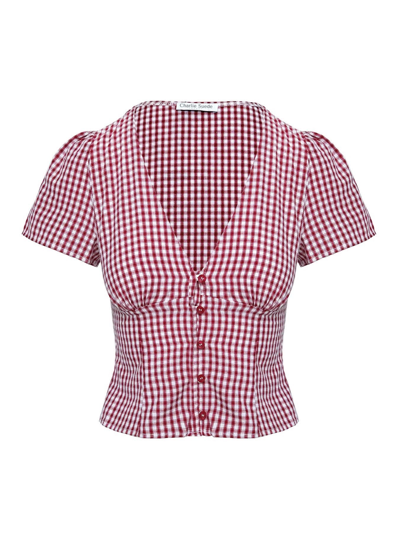 Isolda Top Red Gingham