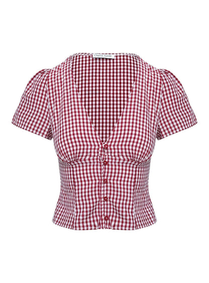 Isolda Top Red Gingham