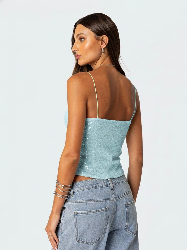 Going out glitter top