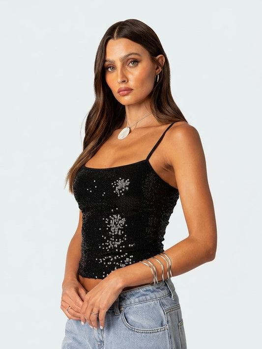 Going out glitter top