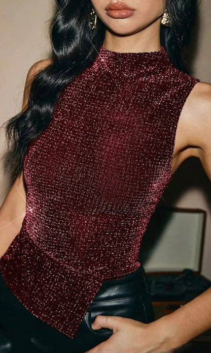 Rhinestone Glitter Top