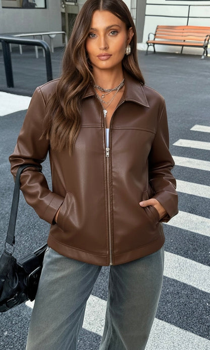 Leather coat