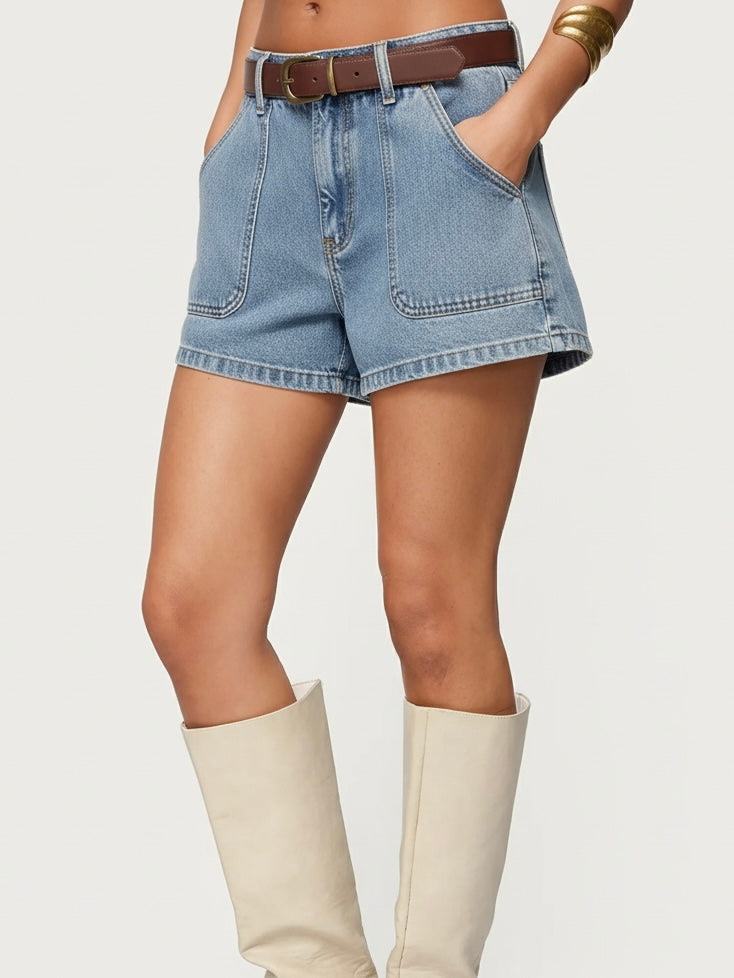Quatro pocket denim skirt