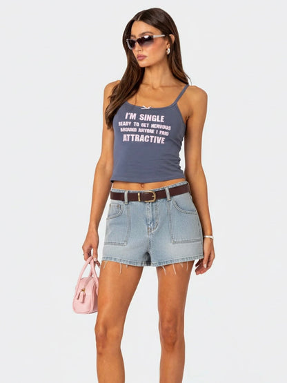 Quatro pocket denim skirt