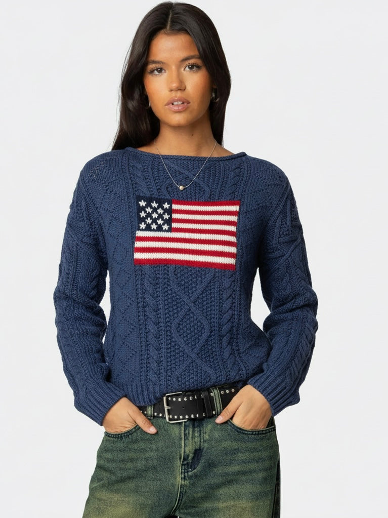 American Flag Sweater