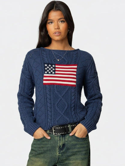 American Flag Sweater
