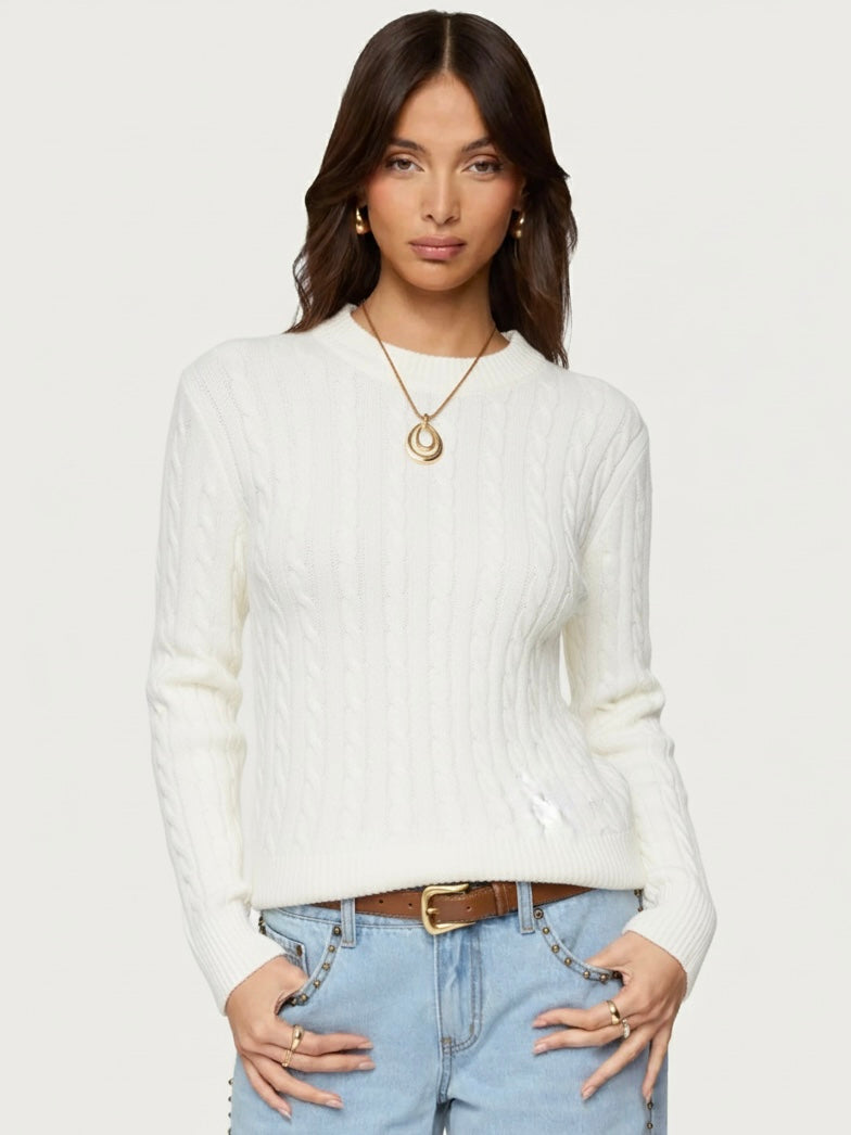 Long sleeve cableknit