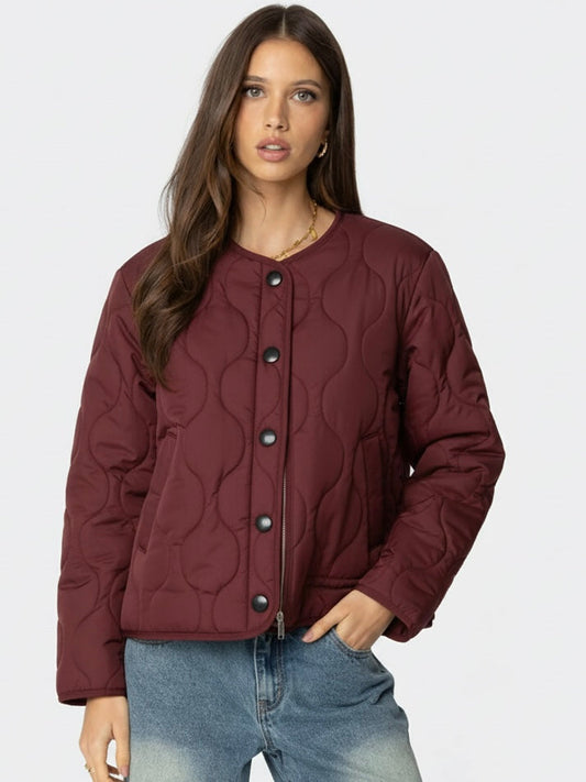 Lattice Cotton-padded Coat