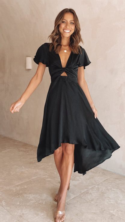 Black Dahlia Navy Midi Dress