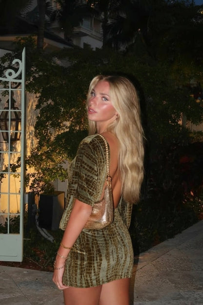 Nyx Devore Backless Mini Dress