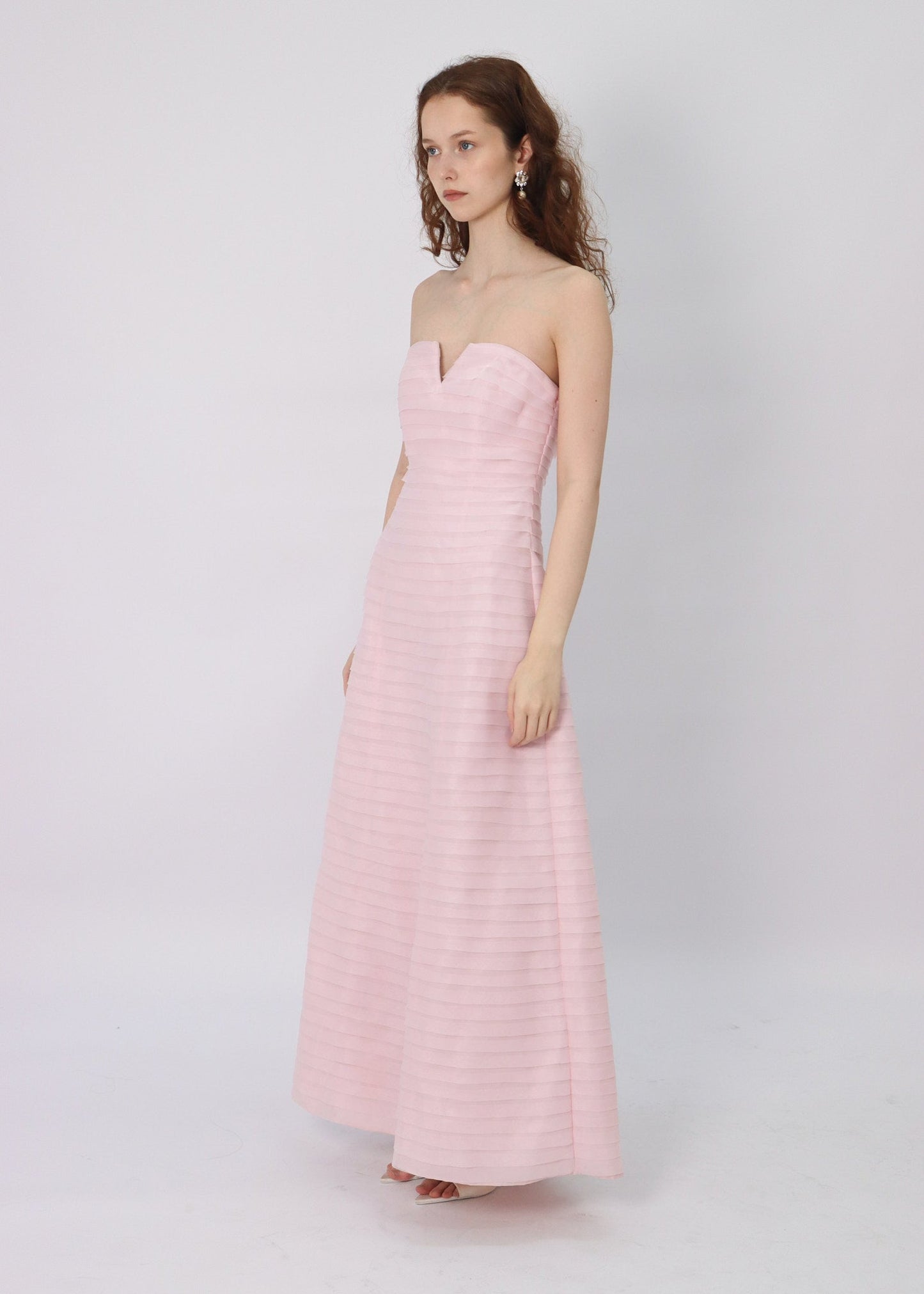 Gelato Afternoons Margot Strapless Maxi Dress in Blush