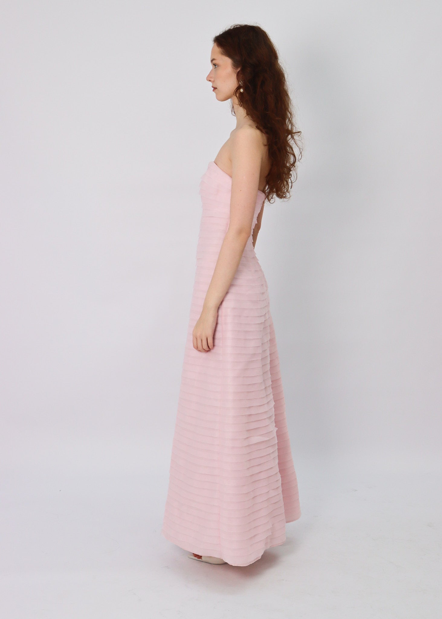Gelato Afternoons Margot Strapless Maxi Dress in Blush