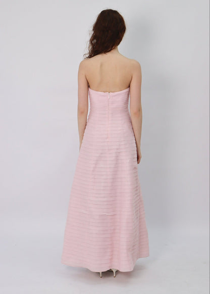 Gelato Afternoons Margot Strapless Maxi Dress in Blush