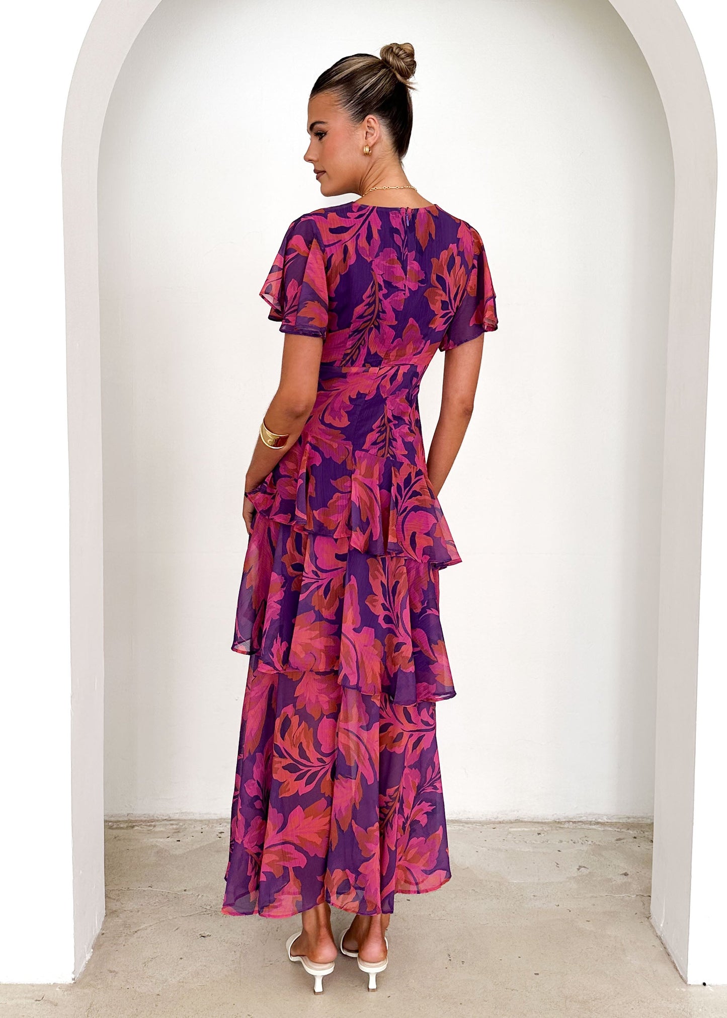 Violet Floral Venezia Floral Maxi Dress