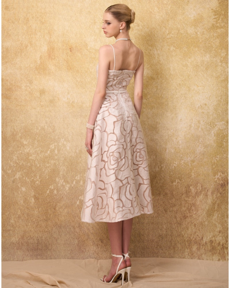White Margot Crepe Maxi Dress
