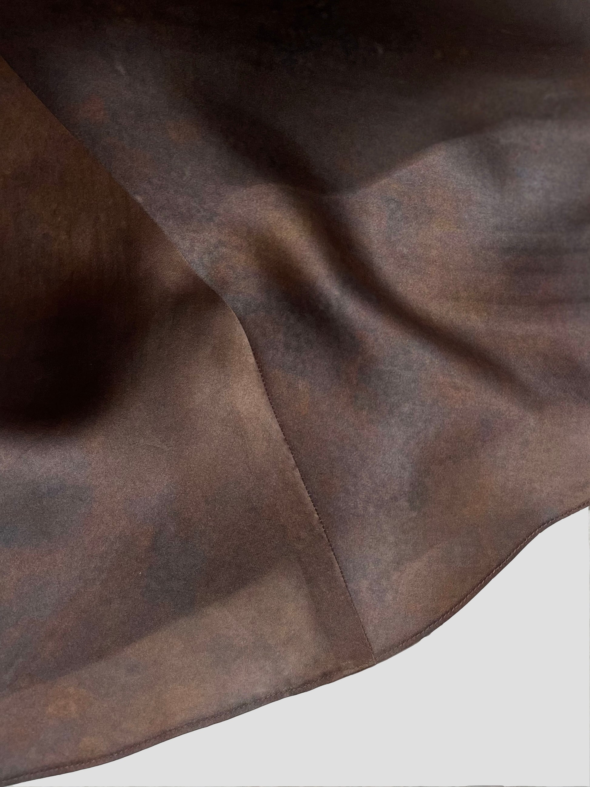 RUST BROWN Margot Silk Bias Slip Dress