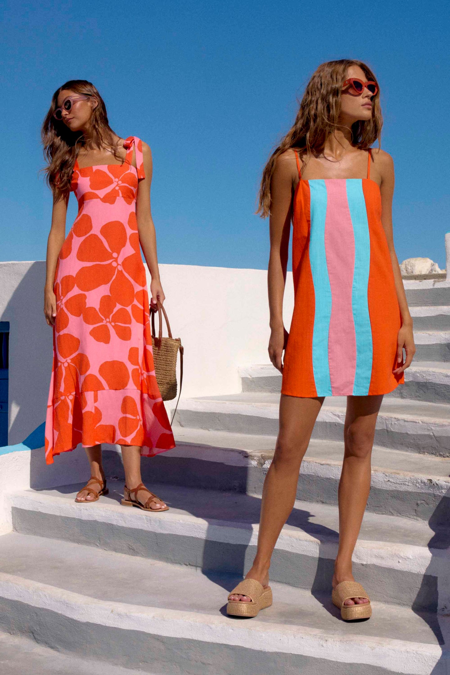 Ikaria Clara Linen Midi Dress