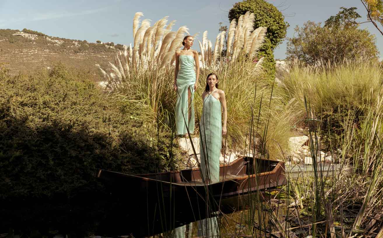 Nude Margot Silk Charmeuse Evening Dress