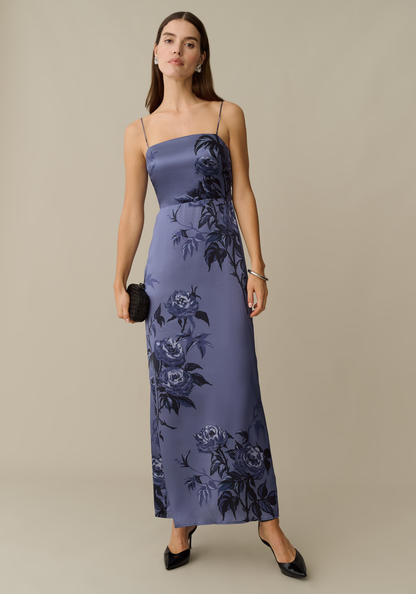 DUSK ROSE Selena Silk Dress in Dusk Rose