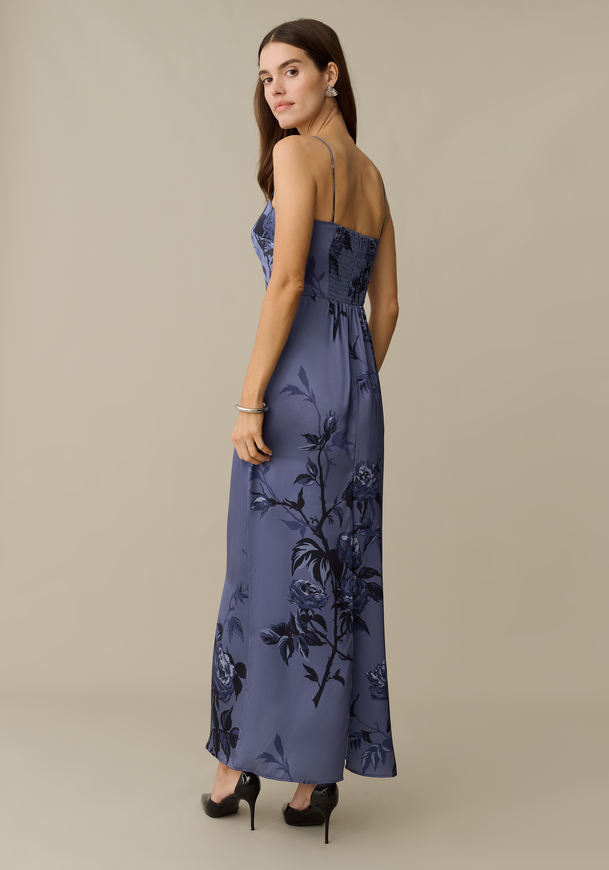 DUSK ROSE Selena Silk Dress in Dusk Rose