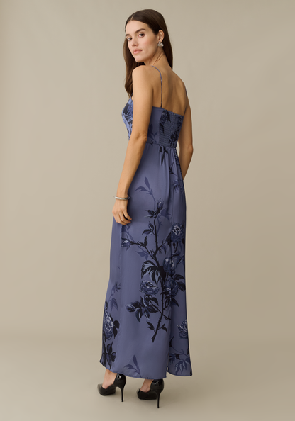 DUSK ROSE Selena Silk Dress in Dusk Rose