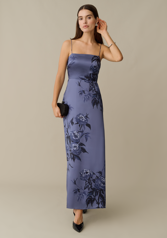 DUSK ROSE Selena Silk Dress in Dusk Rose
