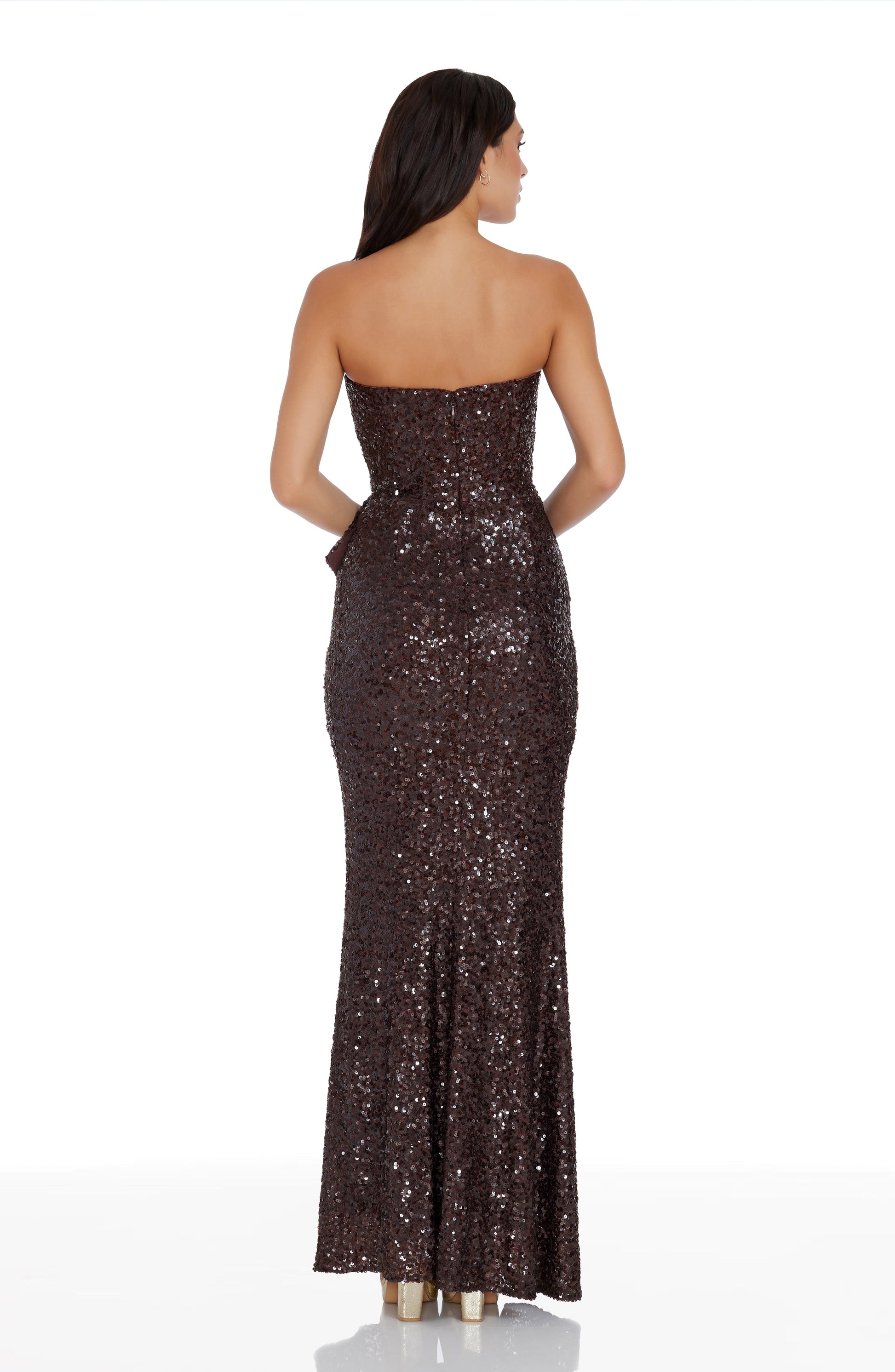 MOCHA Kai Sequin Evening Gown