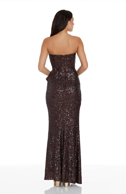 MOCHA Kai Sequin Evening Gown