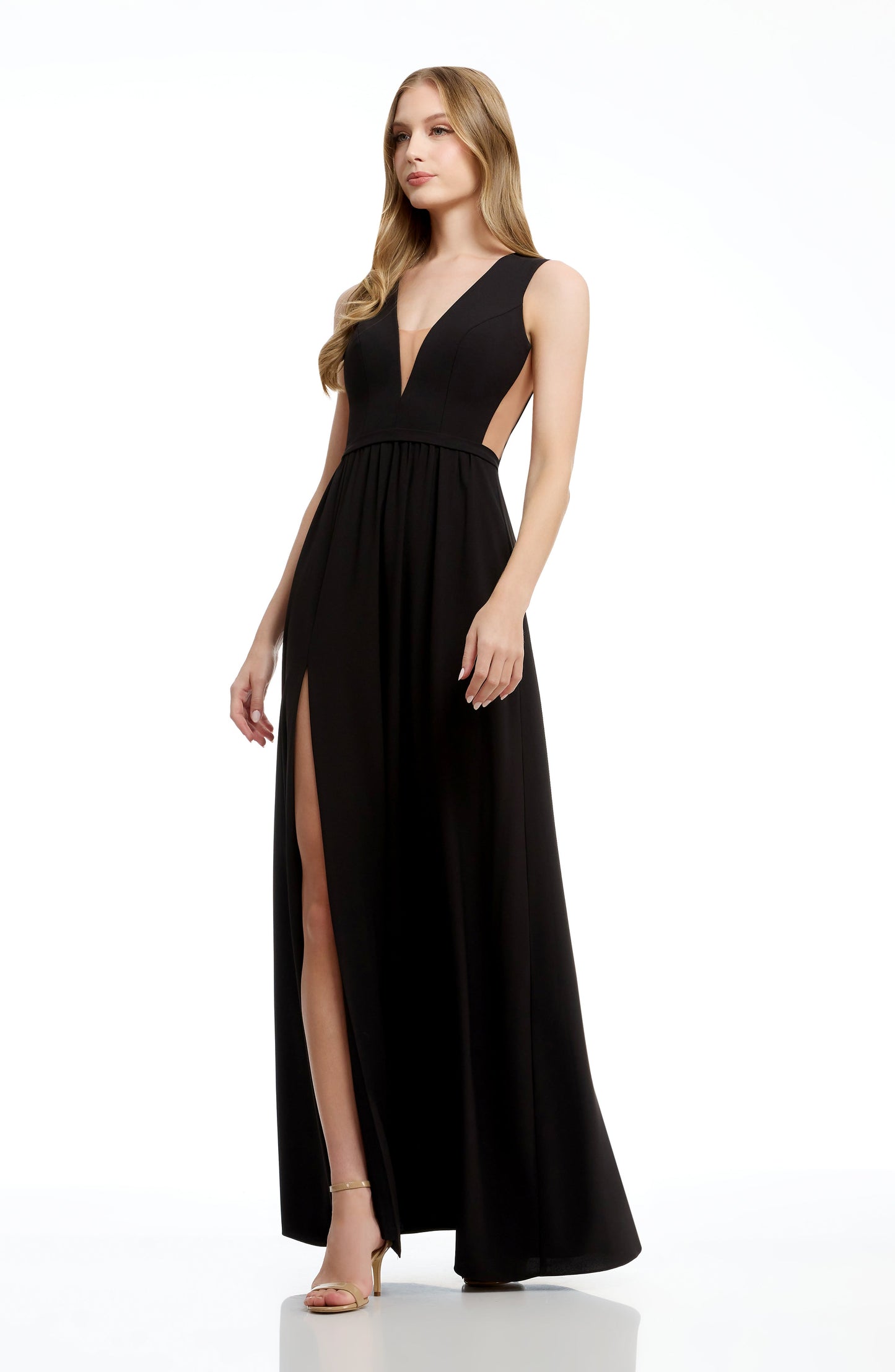 MOCHA Katrina Silk Gown