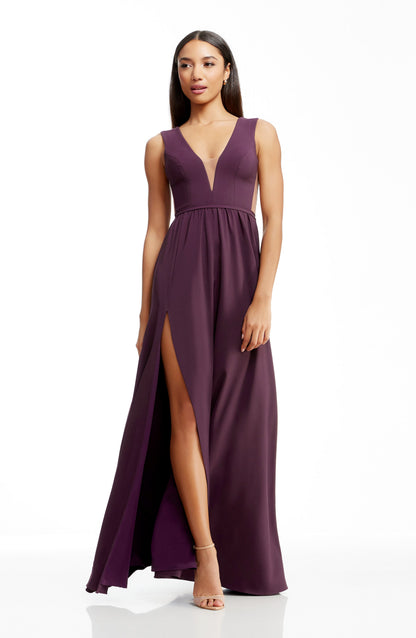 MOCHA Katrina Silk Gown