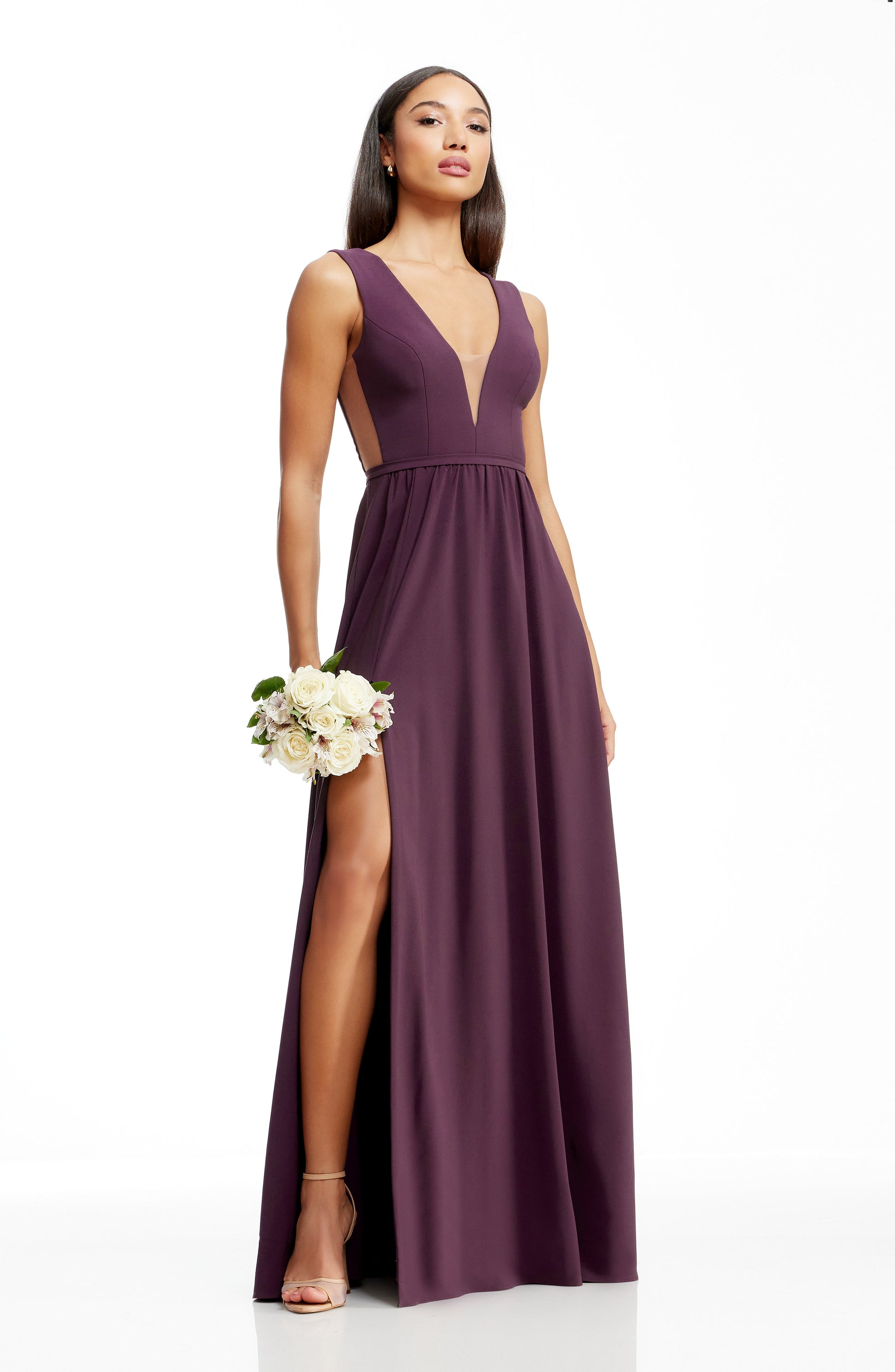 MOCHA Katrina Silk Gown