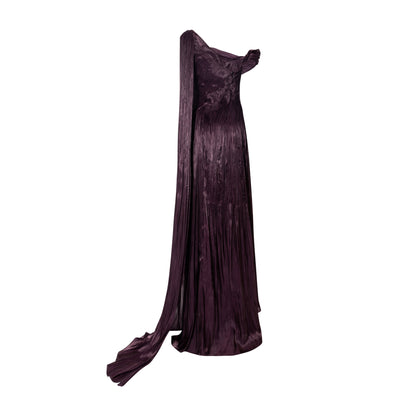 royal_blue Vivienne One-Shoulder Ruched Dress
