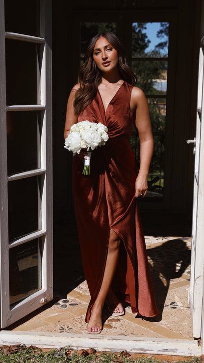Rust Lucia Rust Maxi Dress