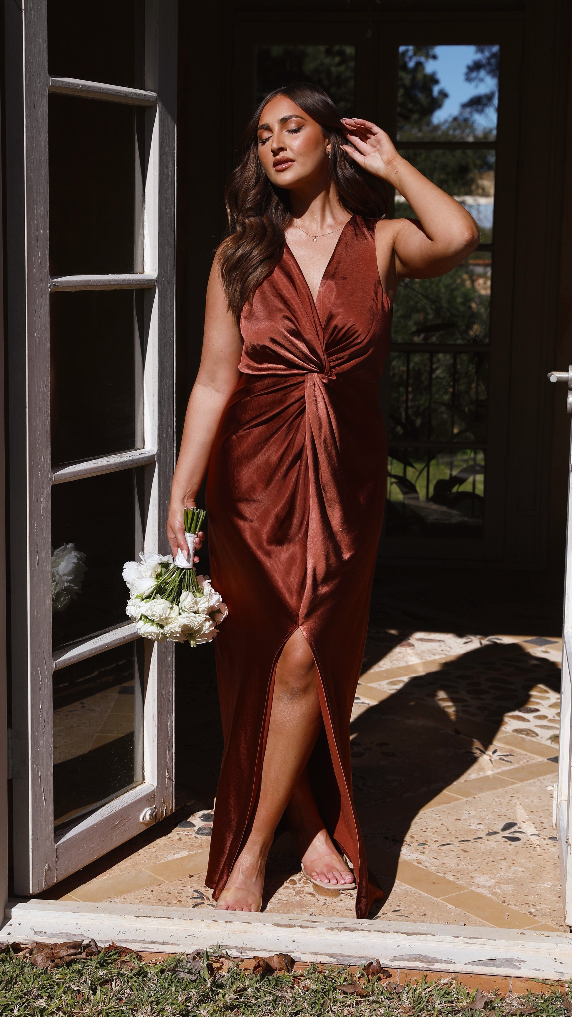 Rust Lucia Rust Maxi Dress