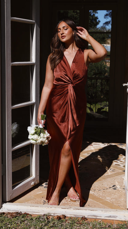 Rust Lucia Rust Maxi Dress